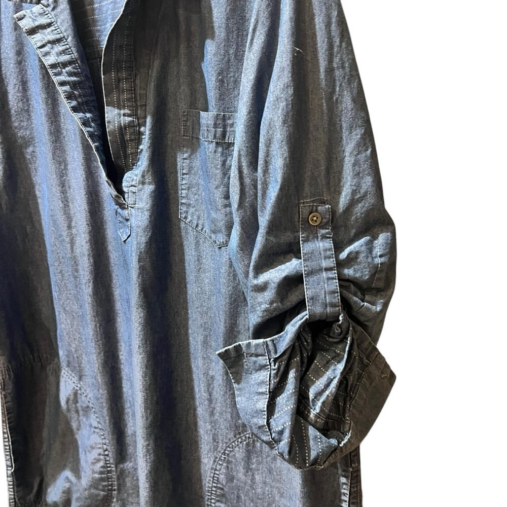 ATM | Anthony Thomas Mellilo Lightweight Denim Blue Dress |Medium - Picture 5 of 5